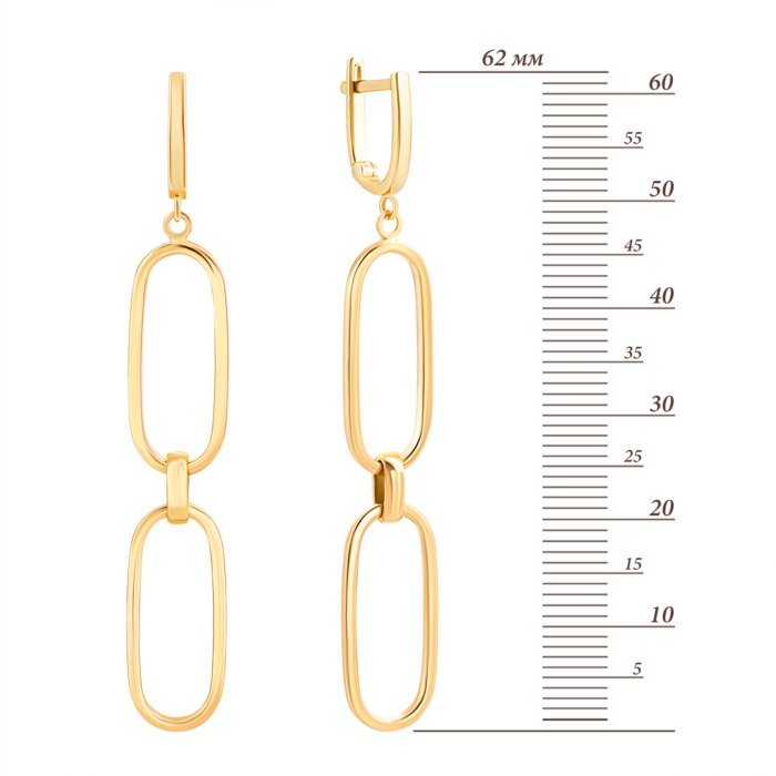 Золотые серьги-подвески.Артикул UG52/10/202/2