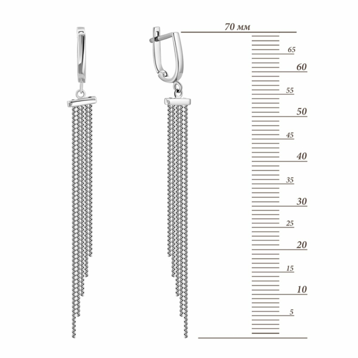 Золоті сережки-підвіски.Артикул UG52/10/214/1