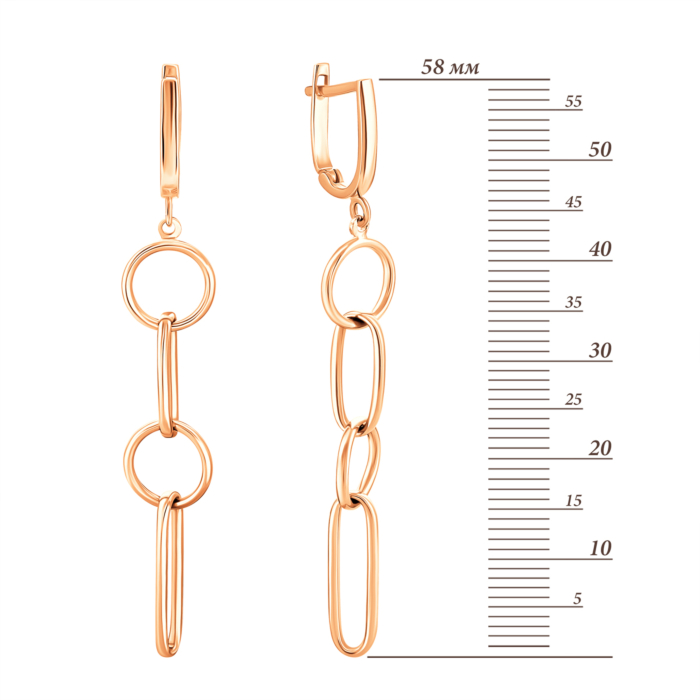 Золотые серьги-подвески.Артикул UG52/10/241