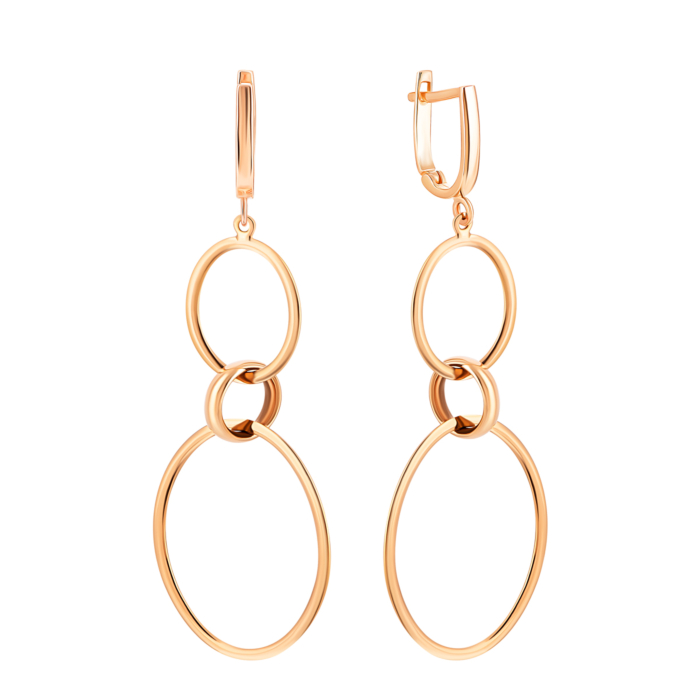 Золоті сережки-підвіски.Артикул UG52/10/243