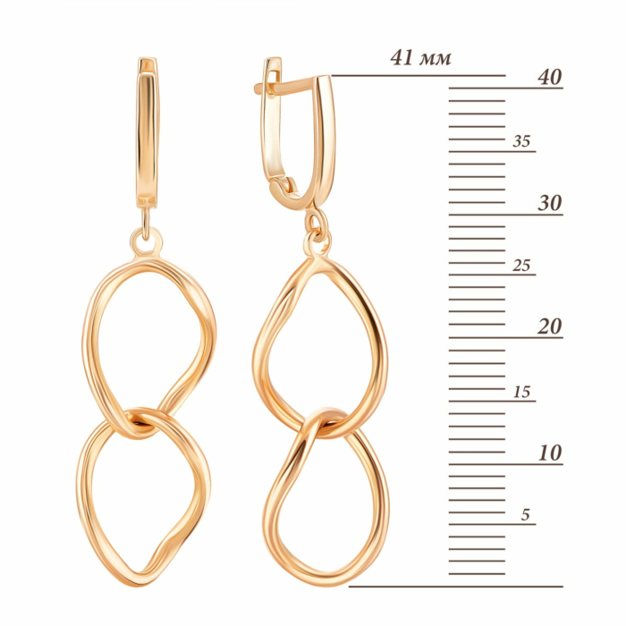 Золоті сережки-підвіски. Артикул UG52/10/249