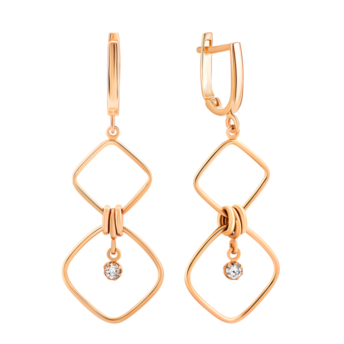 Золотые серьги-подвески.Артикул UG52/10/255