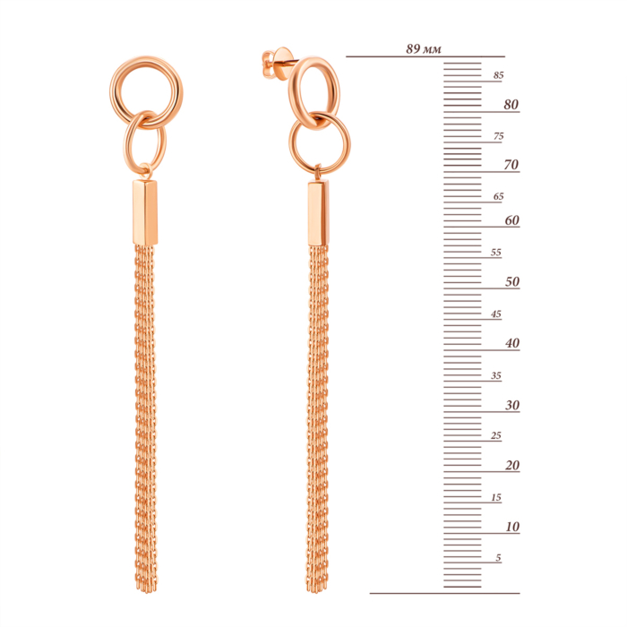 Золоті сережки-підвіски.Артикул UG52/30/028