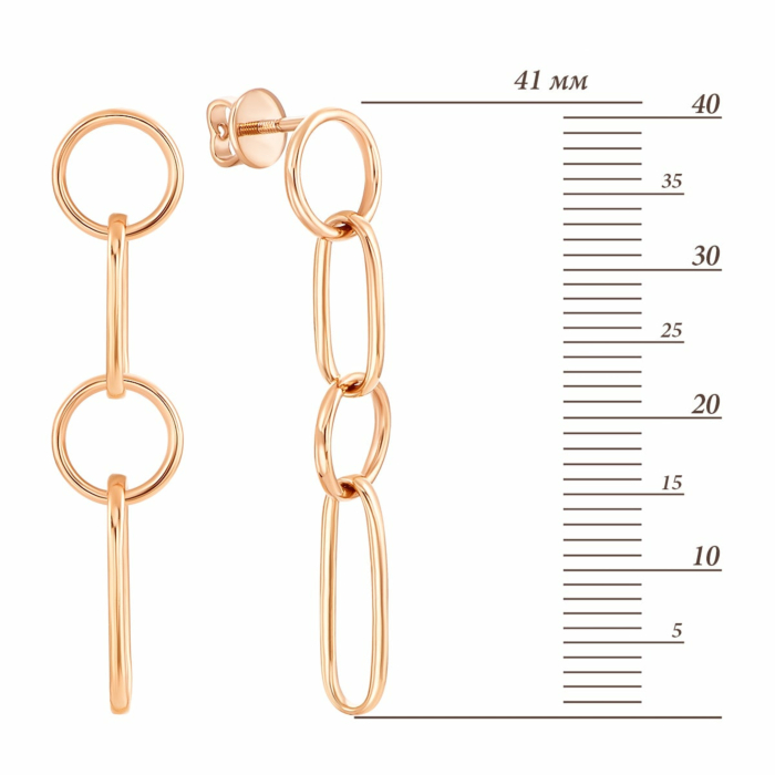 Золоті сережки-підвіски. Артикул UG52/50/010