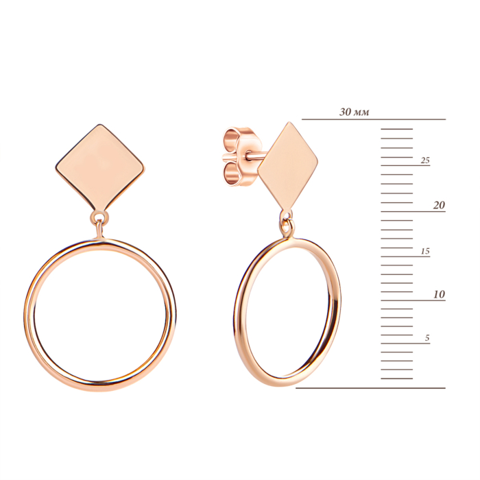 Золотые серьги-подвески. Артикул UG52/50/019