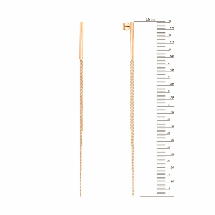 Золоті сережки-підвіски. Артикул UG52/50/023