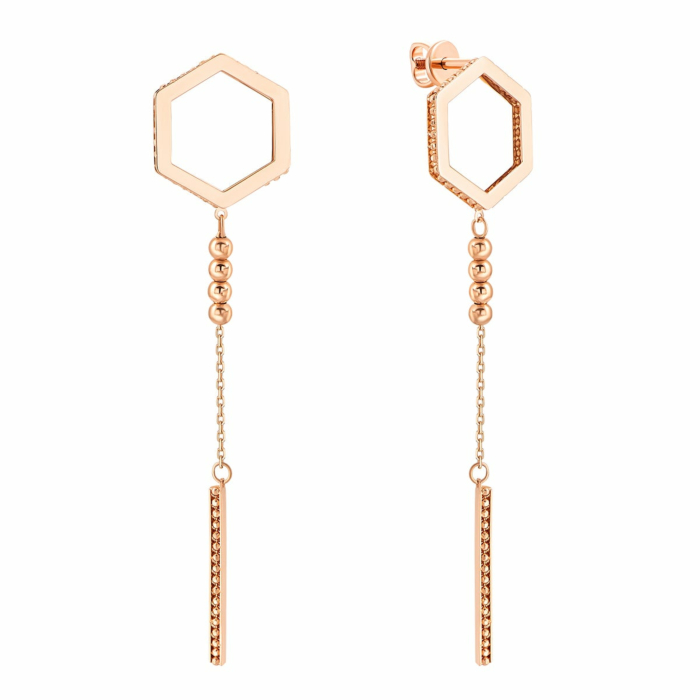 Золотые серьги-подвески.Артикул UG52/50/038