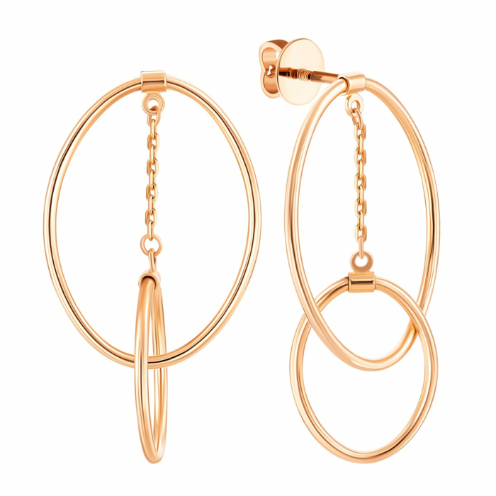 Золотые серьги-подвески. Артикул UG52/50/075