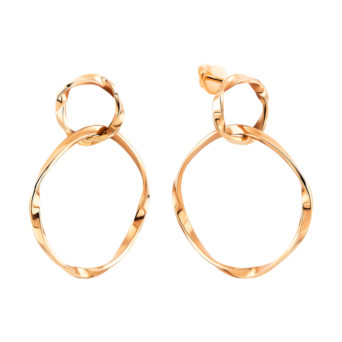 Золотые серьги-подвески.Артикул UG52/50/077