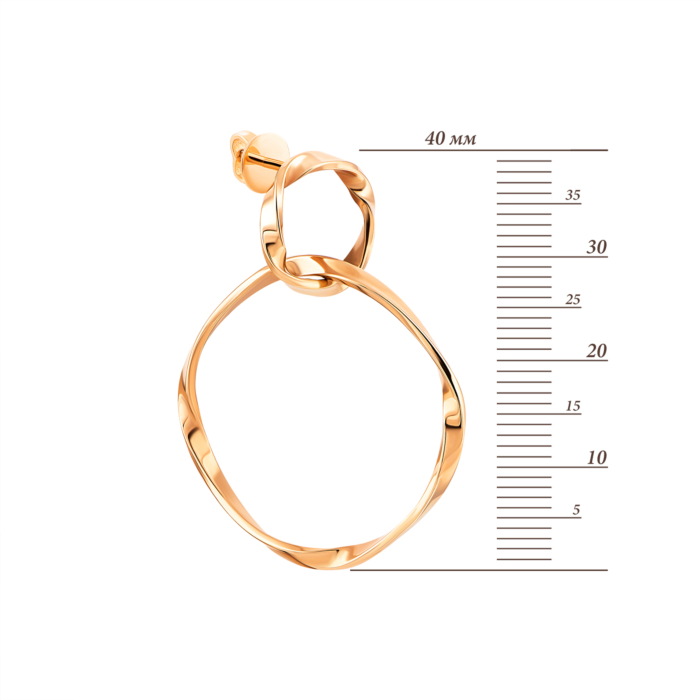 Золоті сережки-підвіски.Артикул UG52/50/077