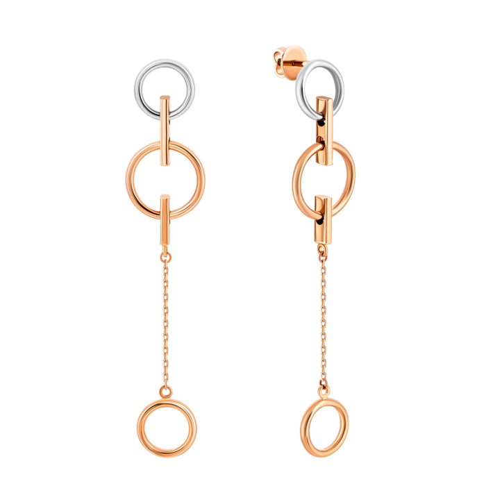 Золотые серьги-подвески.Артикул UG52/50/091кб