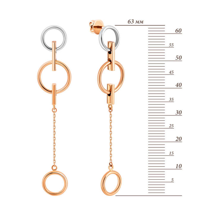 Золоті сережки-підвіски.Артикул UG52/50/091кб