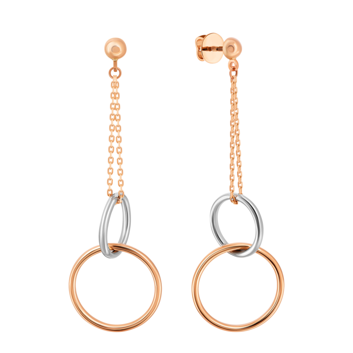 Золоті сережки-підвіски.Артикул UG52/50/321кб