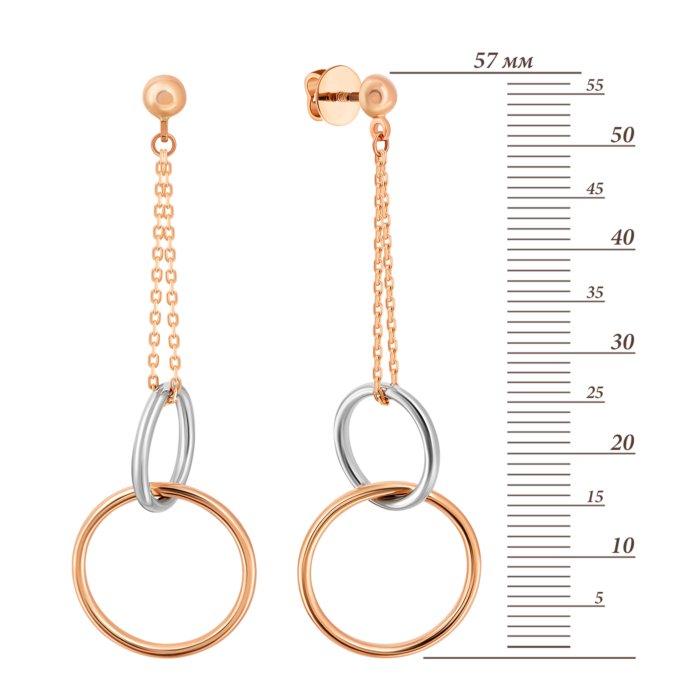 Золоті сережки-підвіски.Артикул UG52/50/321кб