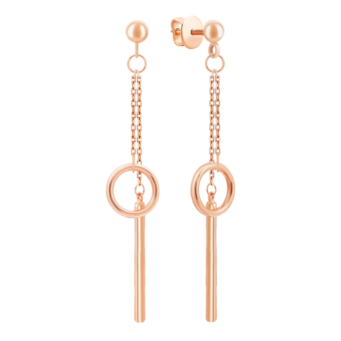 Золоті сережки-підвіски.Артикул UG52/50/403