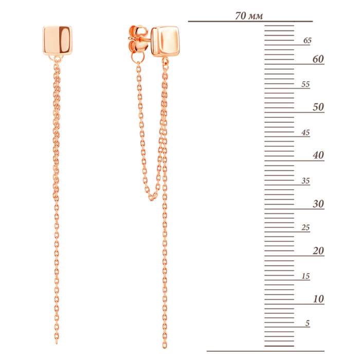 Золотые серьги-подвески. Артикул UG52/50/878