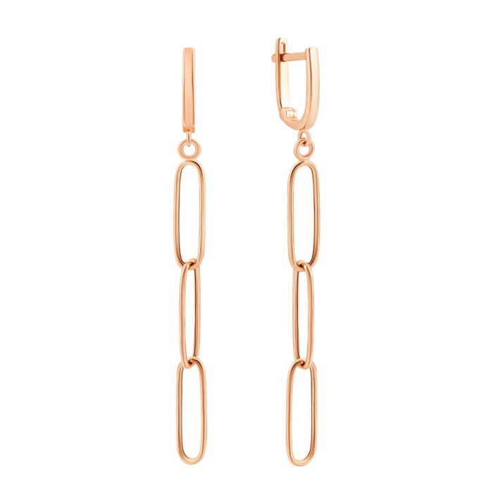 Золоті сережки-підвіски. Артикул UG580116