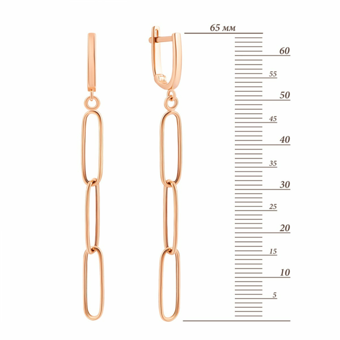 Золоті сережки-підвіски. Артикул UG580116