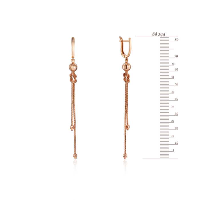 Золотые серьги-подвески. Артикул 02883