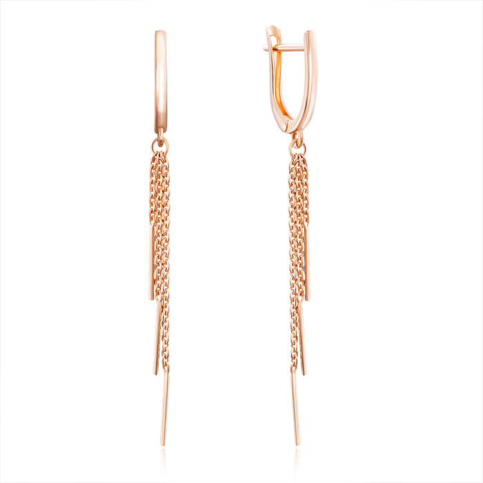 Золоті сережки-підвіски. Артикул 02960