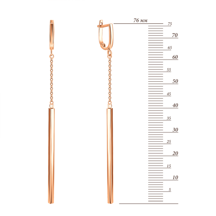 Золоті сережки-підвіски.Артикул UG52/10/200