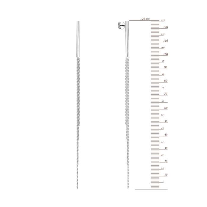 Золотые серьги-подвески.Артикул UG52/50/023/1