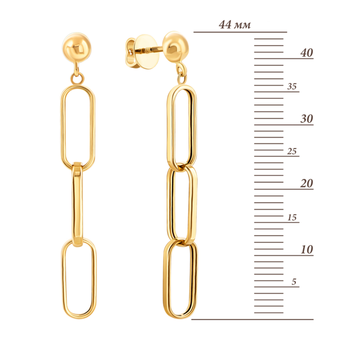 Золотые серьги-подвески.Артикул UG52/50/066/2