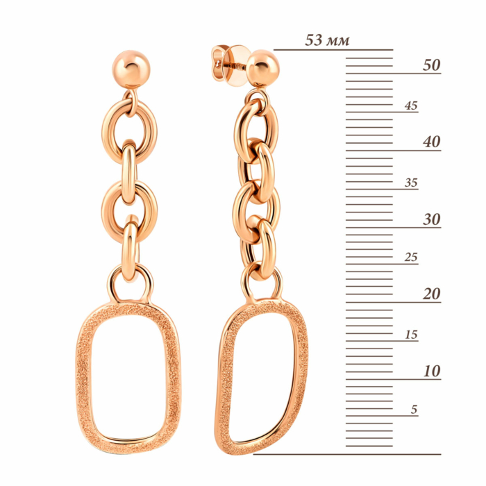 Золоті сережки-підвіски.Артикул UG52/50/073