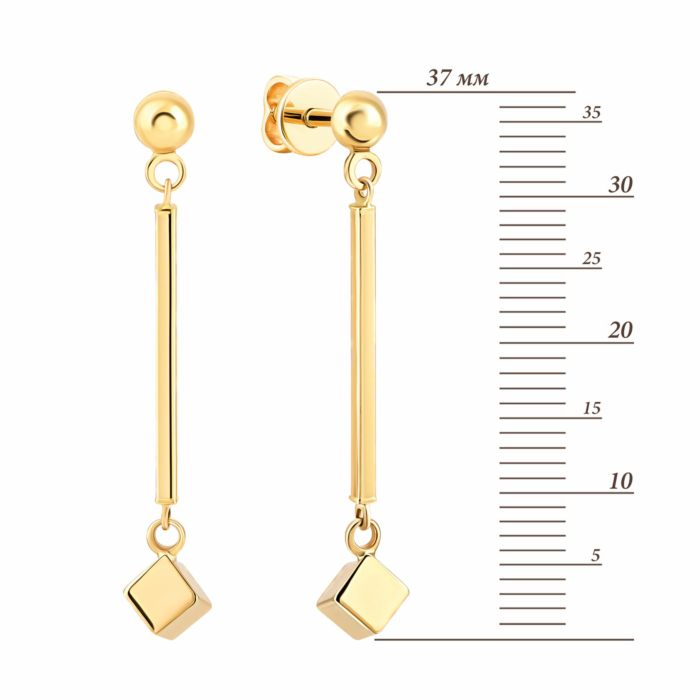 Золотые серьги-подвески.Артикул UG52/50/082/2