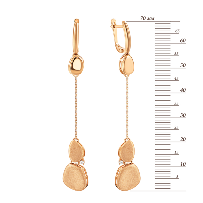 Золоті сережки-підвіски.Артикул UG5с264