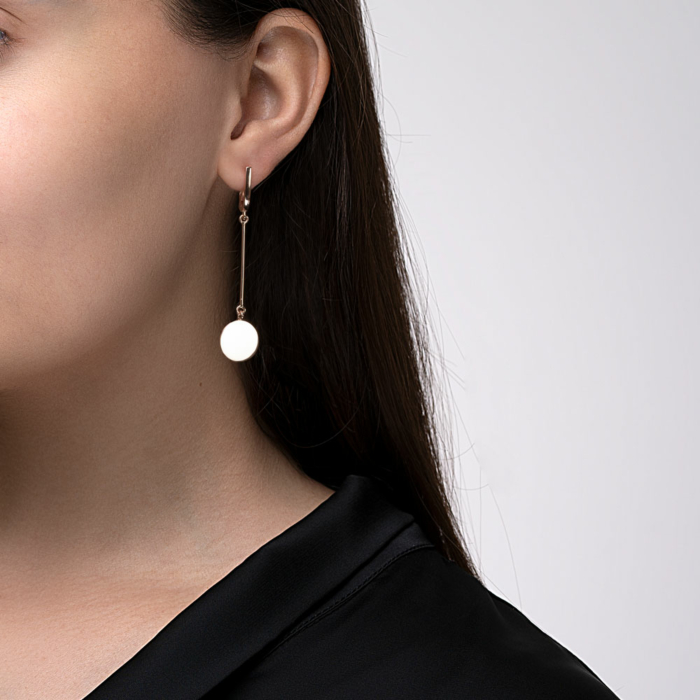 Золоті сережки-підвіски без вставки. Артикул 02602/01/0