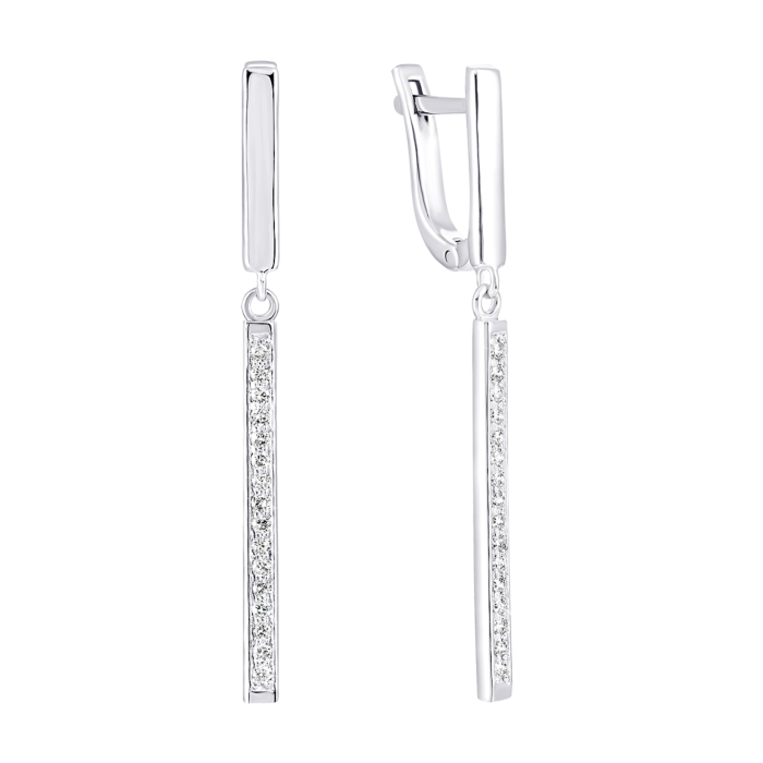 Золотые серьги-подвески с бриллиантами. Артикул UG522882/1