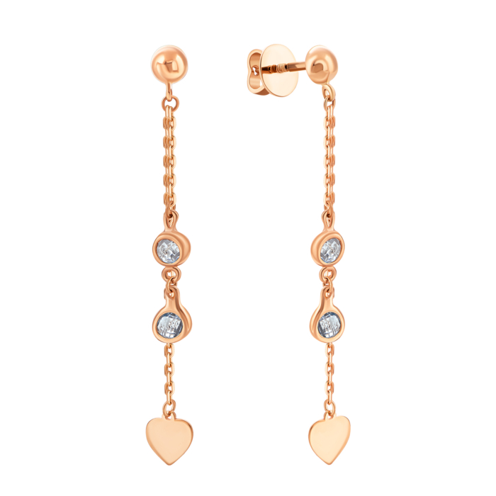 Золоті сережки-підвіски з топазом swiss.Артикул UG52/50/046