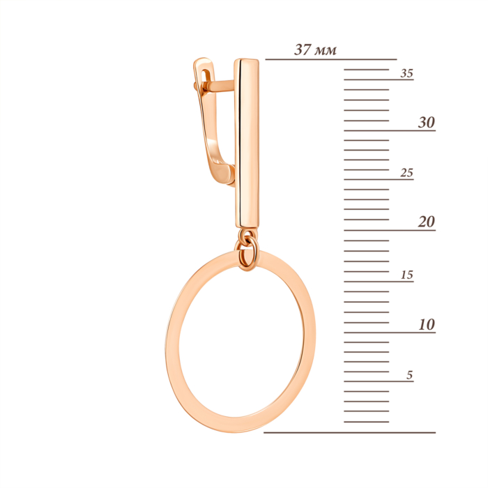 Золоті сережки-підвіски. Артикул UG5с114