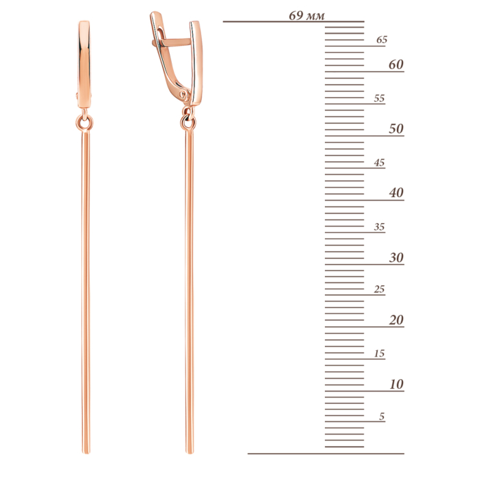 Золотые серьги-подвески. Артикул UG5СБ271и