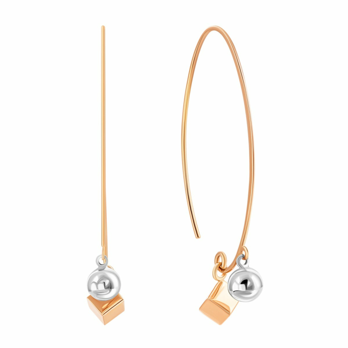 Золотые серьги-протяжки. Артикул UG52/30/033кб