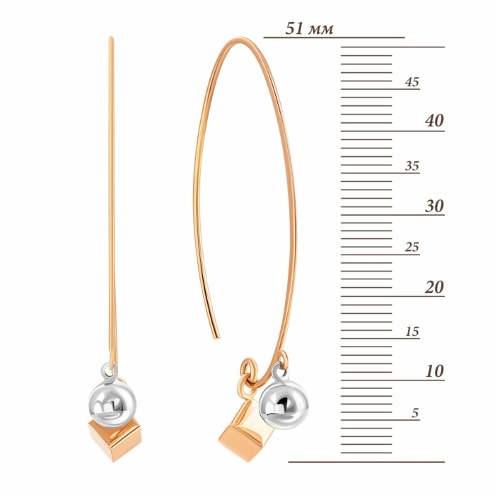 Золотые серьги-протяжки. Артикул UG52/30/033кб