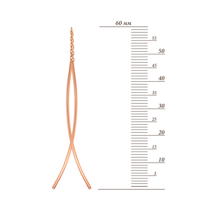 Золоті сережки-протяжки.Артикул UG52112023401