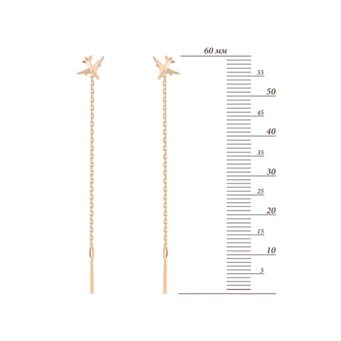 Золоті сережки-протяжки. Артикул UG522001