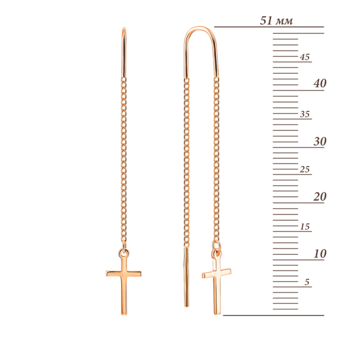 Золоті сережки-протяжки (продевки). Артикул UG5С0570z
