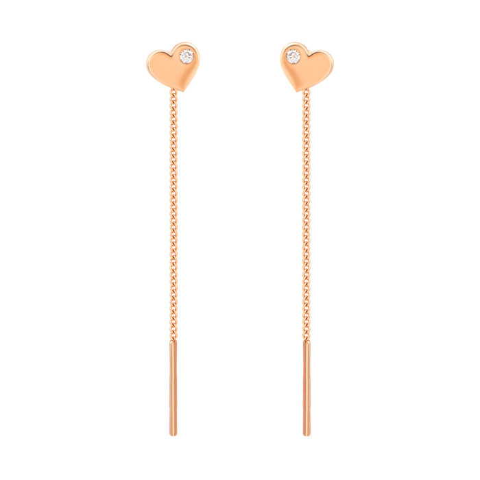 Золоті сережки-протяжки з фіанітами.Артикул UG52111023501