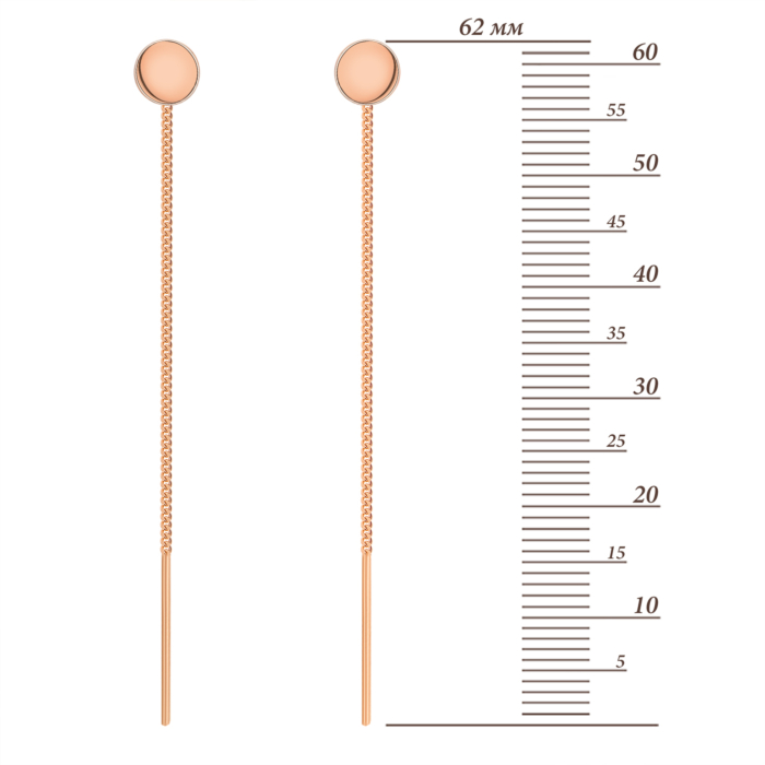 Золоті сережки-протяжки. Артикул UG5с031