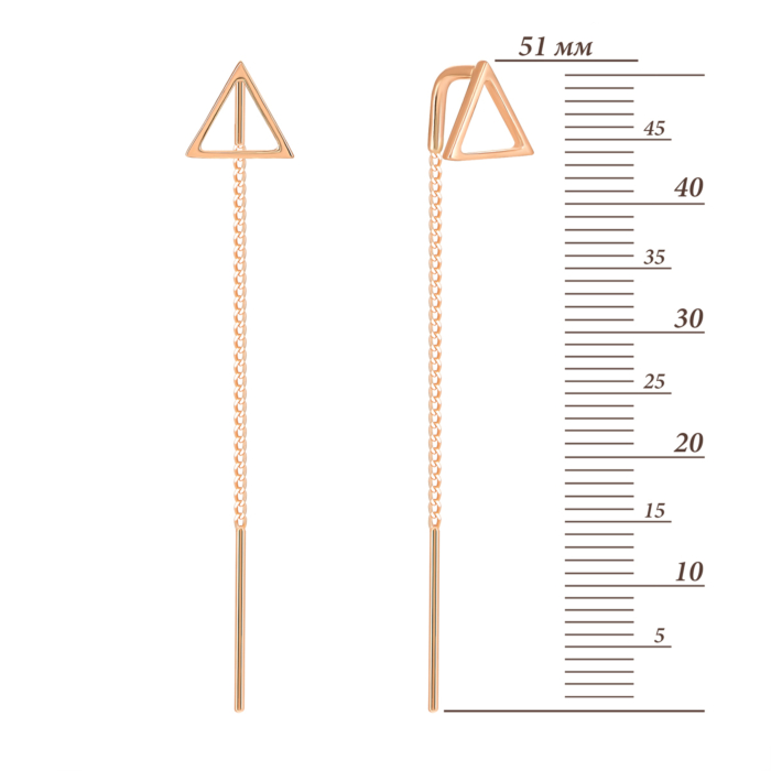 Золоті сережки-протяжки. Артикул UG5С0428Z