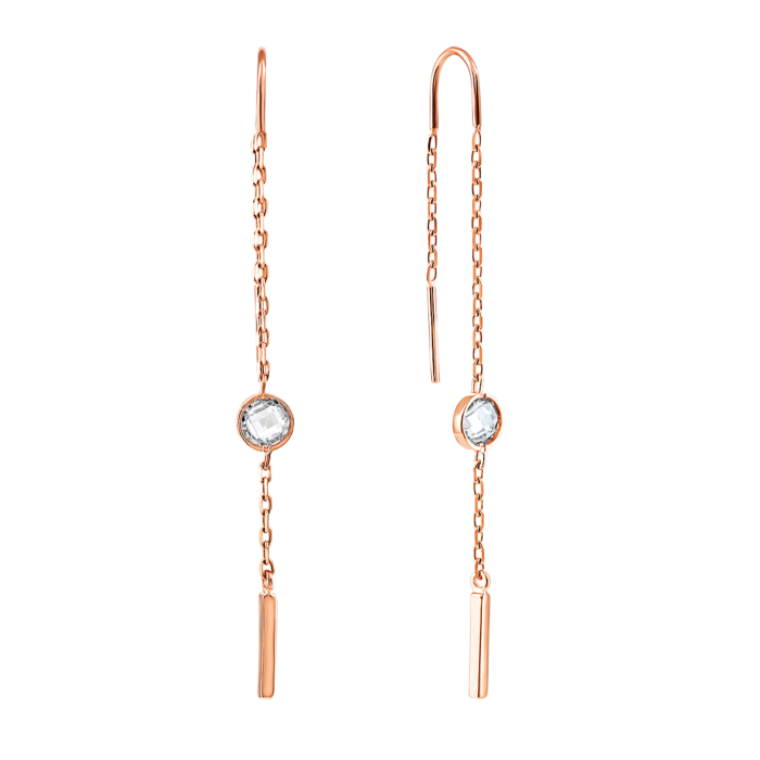 Золотые серьги-протяжки. Артикул UG5СПП255и