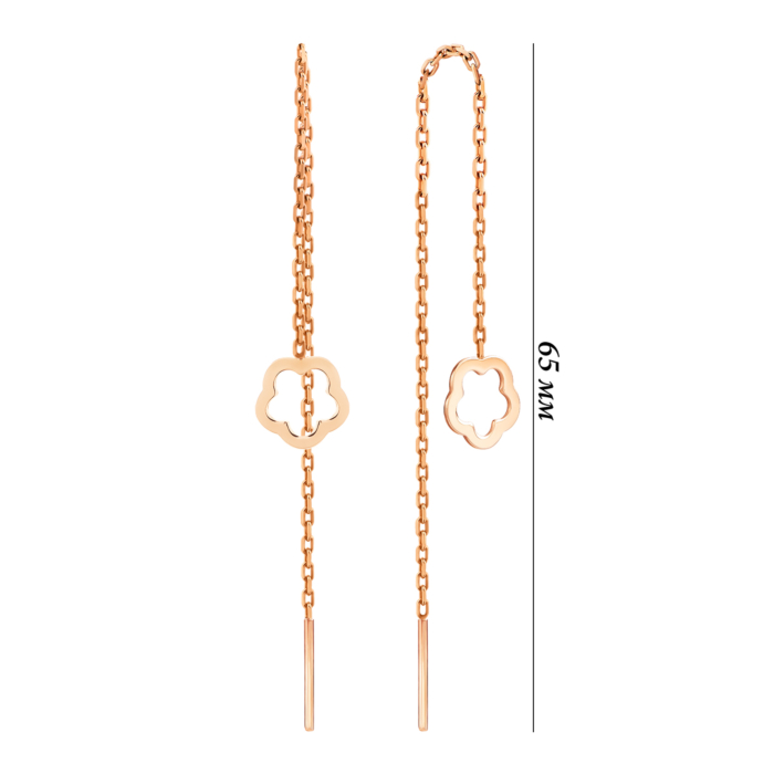 Золоті сережки-протяжки. Артикул UG5СПП257и