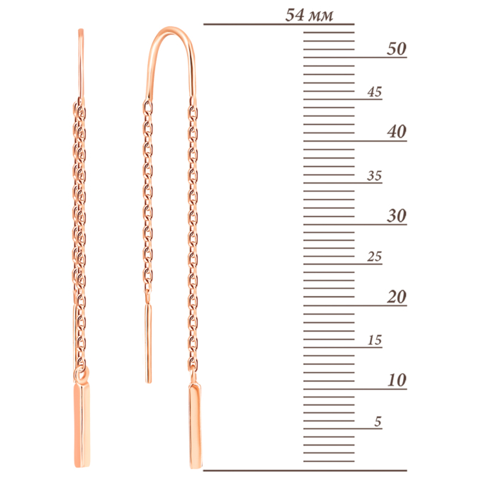 Золоті сережки-протяжки. Артикул UG5СПП931и
