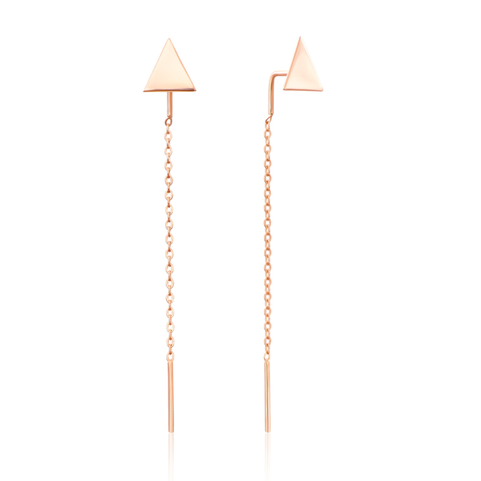 Золоті сережки-протяжки без вставки. Артикул 02802/01/0