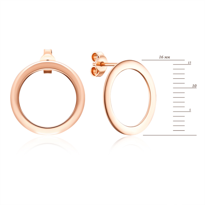 Золотые серьги-пуссеты без вставки. Артикул 02994/01/0