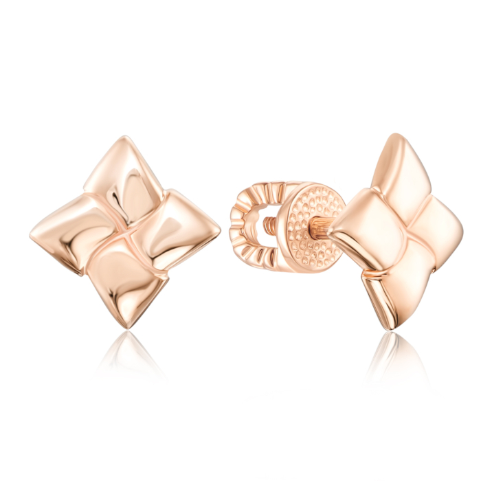 Золоті сережки-пусети без вставки. Артикул 22321/01/0