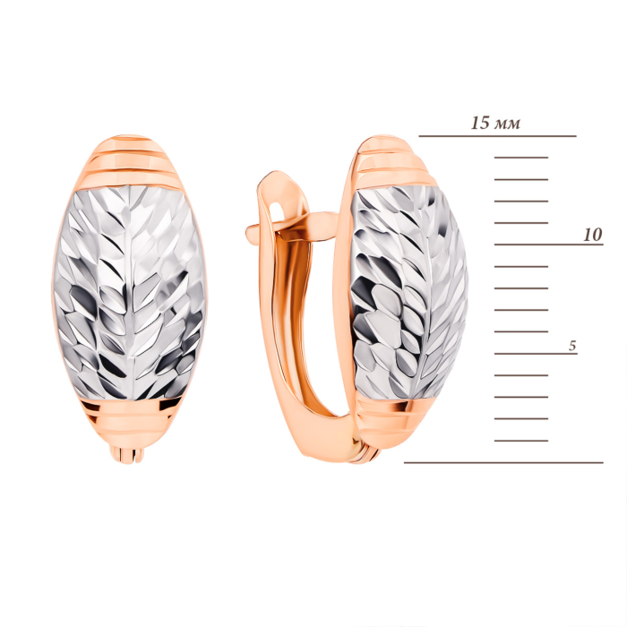 Золоті сережки з алмазною гранню (02914-3/01/3 (02914/в)